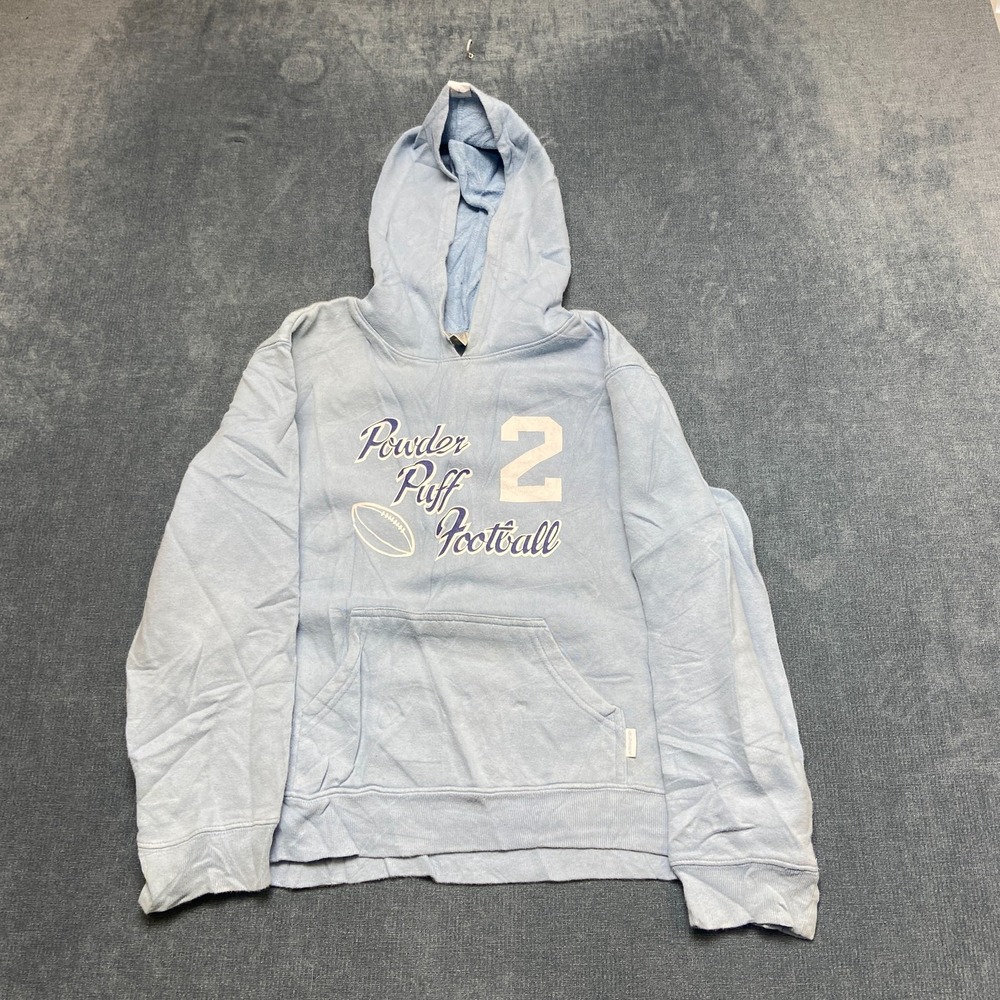Old Navy Powder Puff Football 2 Hoodie Girls 14 Blue Cotton Long Sleeve Casual